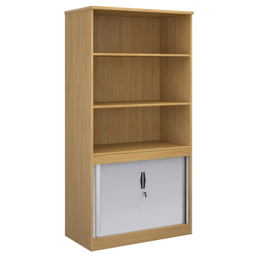 Systems Combination Bookcase With Horizontal Tambour